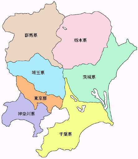 一 都 六 県 地図 Kocolo